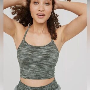Off Line By Aerie Royal Palm The Hugger Ombré Racerback Sports Bra S